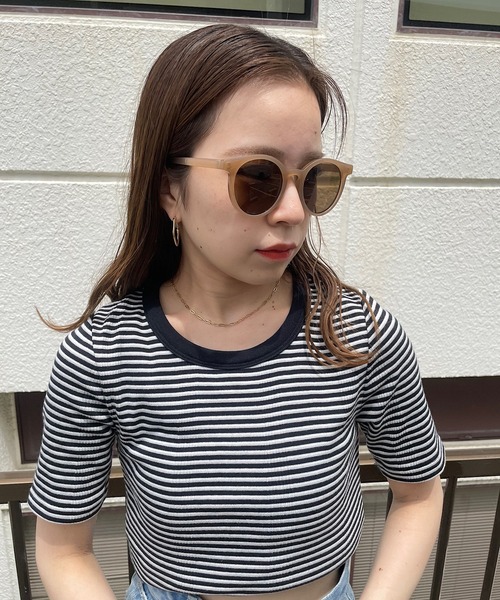 Chico（チコ）の「ボストンフレームサングラス（サングラス・レディース・ベージュ/ブラウン/ブラウン系その他/キャメル・FREE）」の6枚目の写真