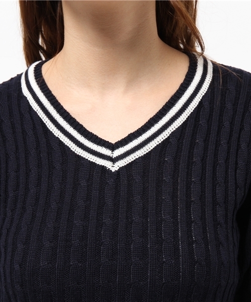 earth music&ecology（アースミュージックアンドエコロジー）の「チルデンニットプルオーバー（ニット/セーター・レディース・オフホワイト/LT.Gray/ネイビー/グリーン・SMALL/MEDIUM）」の8枚目の写真