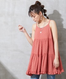 SMILE LAND | 大きいサイズ バックリボンティアードキャミソールチュニック(キャミソール)