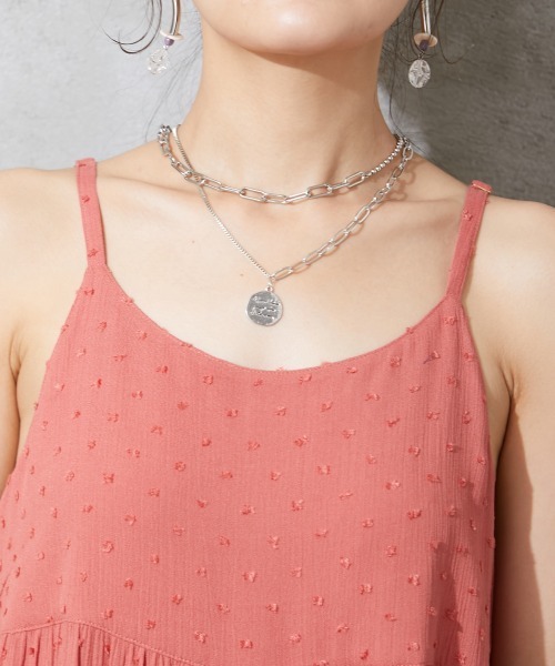 SMILE LAND（スマイルランド）の「大きいサイズ バックリボンティアードキャミソールチュニック（キャミソール・レディース・オレンジ/ブラック・3L/4L/5L/LL/L）」の11枚目の写真