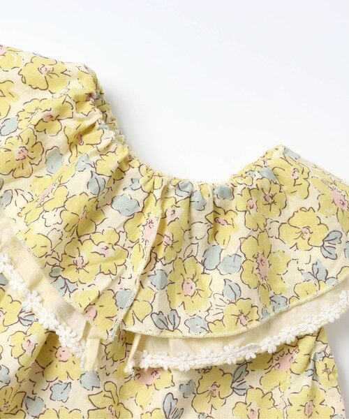 apres les cours（アプレレクール）の「ボタニカルチュニック（チュニック・キッズ・サックスブルー/イエロー・120/140/80/130/110/100/90）」の9枚目の写真