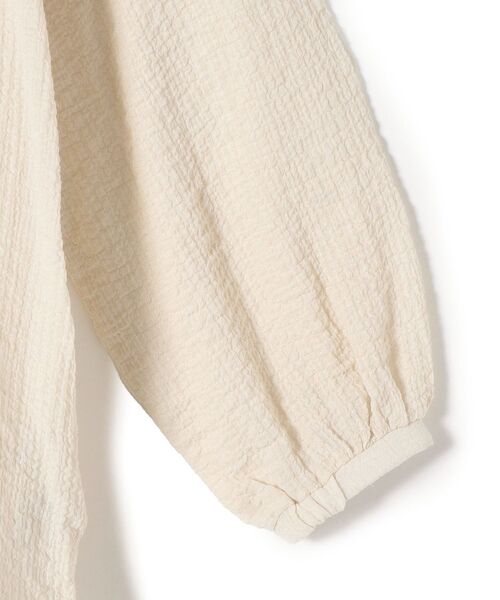 SHIPS Days（シップスデイズ）の「SHIPS Days: 綿ガーゼ カフタン ギャザーブラウス（シャツ/ブラウス・レディース・オフホワイト/ブラック/ベージュ・ONE SIZE）」の9枚目の写真