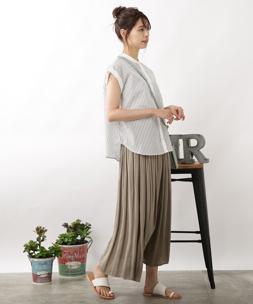 DRESKIP（ドレスキップ）の「◆配色パール調ボタンブラウス（シャツ/ブラウス・レディース・ピンク系7/ブルー系2/ホワイト系5・02/03/04）」の15枚目の写真