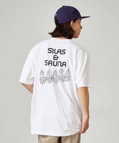 SILAS（サイラス）の「S/S SAUNA PRINT TEE GET FIT　サイラスサウナプリントTシャツゲットフィット　グラフィック　ロゴ（Tシャツ/カットソー・メンズ・ライトブルー/ホワイト/ブラック・LARGE/MEDIUM/X-LARGE）」の18枚目の写真