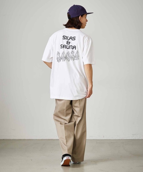 SILAS（サイラス）の「S/S SAUNA PRINT TEE GET FIT　サイラスサウナプリントTシャツゲットフィット　グラフィック　ロゴ（Tシャツ/カットソー・メンズ・ライトブルー/ホワイト/ブラック・LARGE/MEDIUM/X-LARGE）」の12枚目の写真