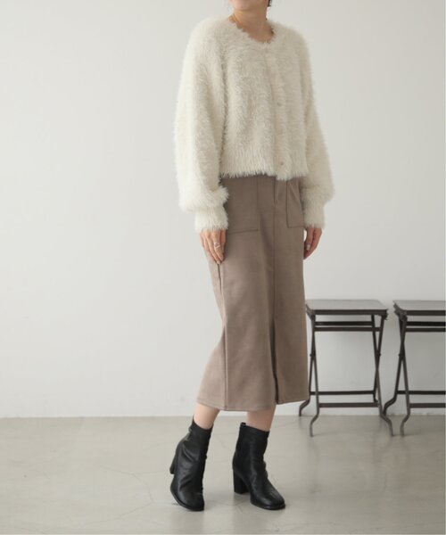 RAY CASSIN（レイカズン）の「S-Lサイズ展開 ストレッチオブリークブーツ（ブーツ・レディース・ブラック/ベージュ/キナリ・SMALL/MEDIUM/LARGE）」の5枚目の写真