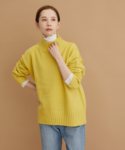 ROPE' PICNIC（ロペピクニック）の「【WEB限定カラー:チャコール,オレンジ】シアーカットタートル（Tシャツ/カットソー・レディース・チャコールグレー/ブラック/オレンジ/グリーン/グリーン系その他/キナリ/イエロー系その他4・38）」の19枚目の写真