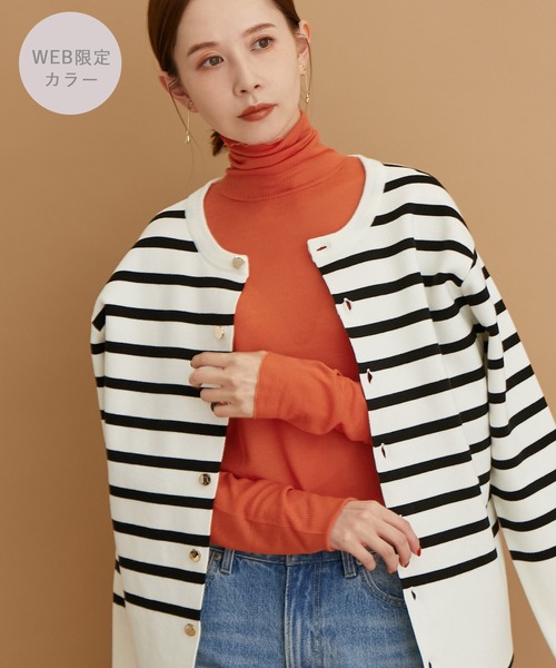 ROPE' PICNIC（ロペピクニック）の「【WEB限定カラー:チャコール,オレンジ】シアーカットタートル（Tシャツ/カットソー・レディース・チャコールグレー/ブラック/オレンジ/グリーン/グリーン系その他/キナリ/イエロー系その他4・38）」の7枚目の写真