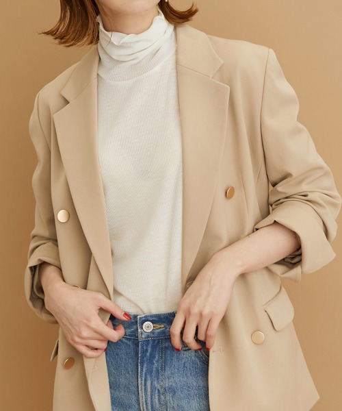 ROPE' PICNIC（ロペピクニック）の「【WEB限定カラー:チャコール,オレンジ】シアーカットタートル（Tシャツ/カットソー・レディース・チャコールグレー/ブラック/オレンジ/グリーン/グリーン系その他/キナリ/イエロー系その他4・38）」の2枚目の写真