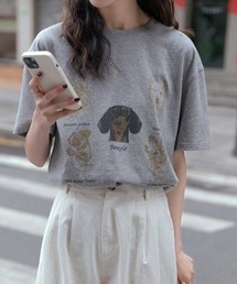Vipoa（ヴィポア）の「ドッグフェイスプリントtee（Tシャツ/カットソー）」