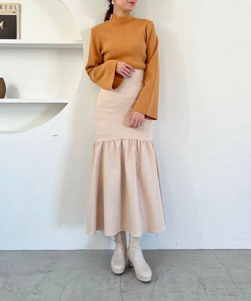 MAJESTIC LEGON（マジェスティックレゴン）の「フカフカストレッチブーツ（ブーツ・レディース・ブラック/アイボリー・SMALL/MEDIUM/LARGE/X-LARGE）」の6枚目の写真