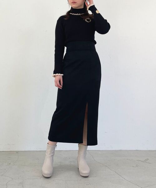 MAJESTIC LEGON（マジェスティックレゴン）の「フカフカストレッチブーツ（ブーツ・レディース・ブラック/アイボリー・SMALL/MEDIUM/LARGE/X-LARGE）」の9枚目の写真