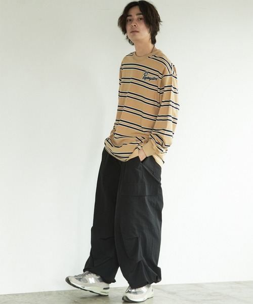 PBLIM（ページボーイリム）の「PAGEBOYLIM/ワッペンボーダーロンT（Tシャツ/カットソー・レディース・ホワイト系その他/ベージュ系その他/ネイビー系・MEDIUM/LARGE）」の8枚目の写真