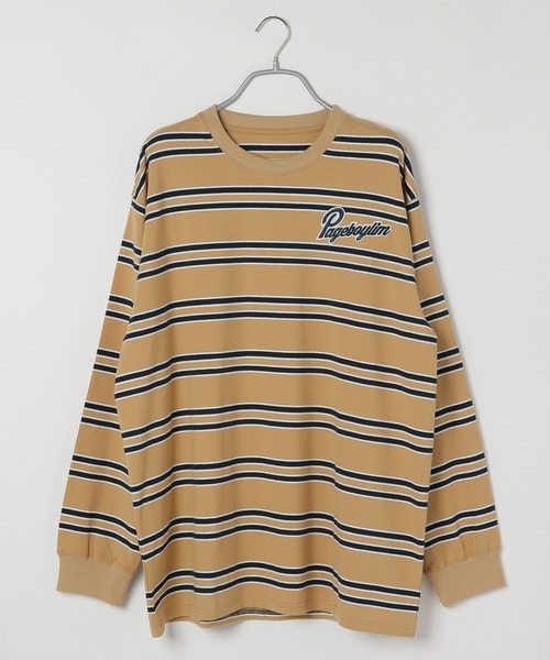 PBLIM（ページボーイリム）の「PAGEBOYLIM/ワッペンボーダーロンT（Tシャツ/カットソー・レディース・ホワイト系その他/ベージュ系その他/ネイビー系・MEDIUM/LARGE）」の15枚目の写真