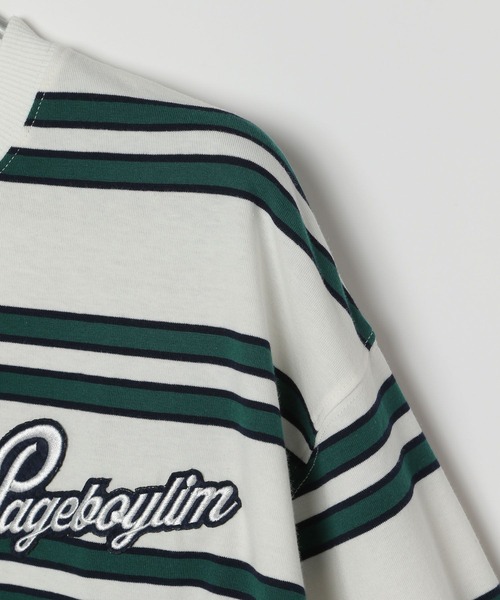 PBLIM（ページボーイリム）の「PAGEBOYLIM/ワッペンボーダーロンT（Tシャツ/カットソー・レディース・ホワイト系その他/ベージュ系その他/ネイビー系・MEDIUM/LARGE）」の20枚目の写真
