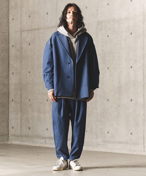 GLIMCLAP（グリムクラップ）の「mj8719-Cocoon silhouette jacket ジャケット（テーラードジャケット・メンズ・ブラック/ネイビー/グレー系その他・S/M/L）」の11枚目の写真