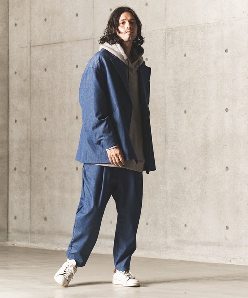 GLIMCLAP（グリムクラップ）の「mj8719-Cocoon silhouette jacket ジャケット（テーラードジャケット・メンズ・ブラック/ネイビー/グレー系その他・S/M/L）」の22枚目の写真