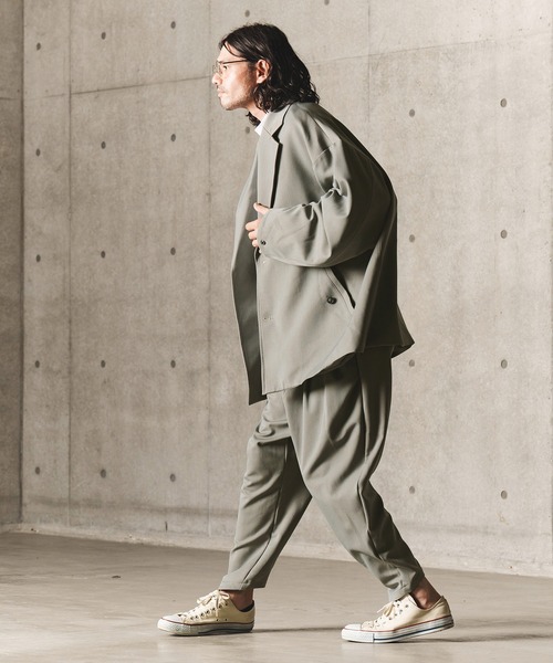 GLIMCLAP（グリムクラップ）の「mj8719-Cocoon silhouette jacket ジャケット（テーラードジャケット・メンズ・ブラック/ネイビー/グレー系その他・S/M/L）」の19枚目の写真