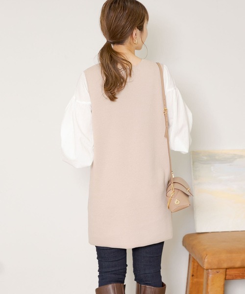 URBAN RESEARCH Sonny Label（アーバンリサーチサニーレーベル）の「ハーフミラノニットベスト（ベスト・レディース・ブラック/ライトベージュ/ネイビー・FREE）」の6枚目の写真