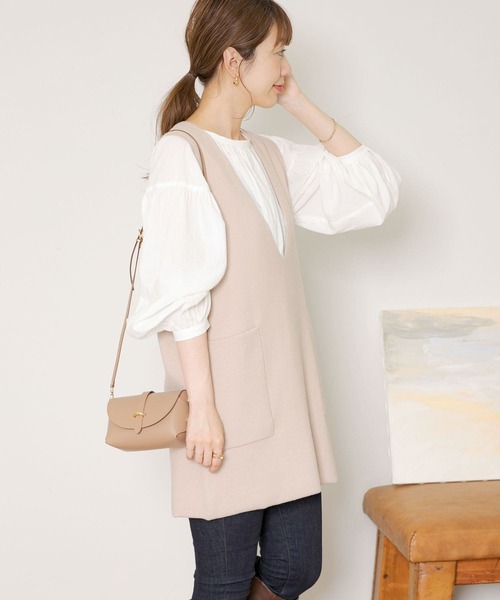 URBAN RESEARCH Sonny Label（アーバンリサーチサニーレーベル）の「ハーフミラノニットベスト（ベスト・レディース・ブラック/ライトベージュ/ネイビー・FREE）」の7枚目の写真