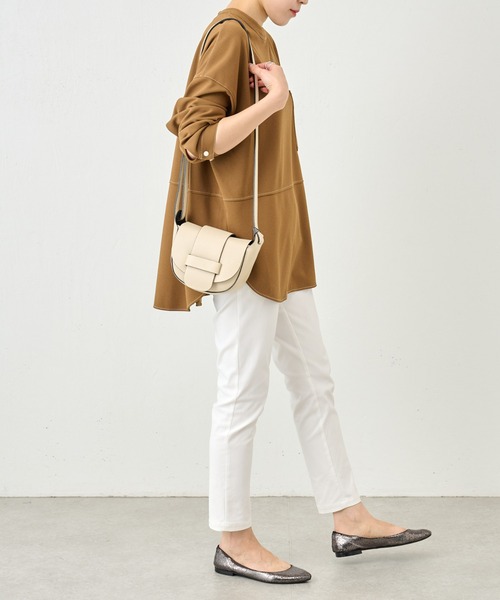 BEARDSLEY（ビアズリー）の「【NEWカラー入荷・先行販売】本革なのに軽量・イタリア製老舗メーカーのHERNAN フラップデザインBAG（ショルダーバッグ・レディース・ベージュ/ブラウン/シルバー/オフホワイト/グリーン・FREE）」の20枚目の写真