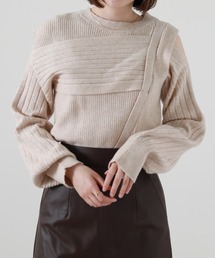 Cheek | 肩開きデザインニットプルオーバー(ニット/セーター)