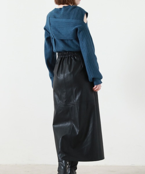 Cheek（チーク）の「肩開きデザインニットプルオーバー（ニット/セーター・レディース・アイボリー/ブルー/オレンジ・MEDIUM）」の18枚目の写真