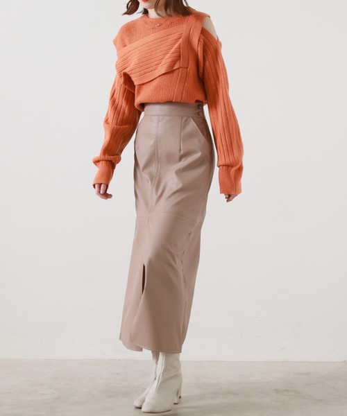 Cheek（チーク）の「肩開きデザインニットプルオーバー（ニット/セーター・レディース・アイボリー/ブルー/オレンジ・MEDIUM）」の21枚目の写真