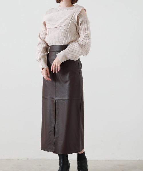 Cheek（チーク）の「肩開きデザインニットプルオーバー（ニット/セーター・レディース・アイボリー/ブルー/オレンジ・MEDIUM）」の5枚目の写真