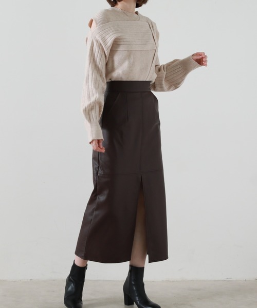 Cheek（チーク）の「肩開きデザインニットプルオーバー（ニット/セーター・レディース・アイボリー/ブルー/オレンジ・MEDIUM）」の6枚目の写真