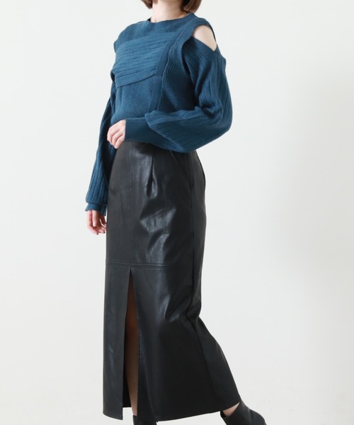 Cheek（チーク）の「肩開きデザインニットプルオーバー（ニット/セーター・レディース・アイボリー/ブルー/オレンジ・MEDIUM）」の13枚目の写真