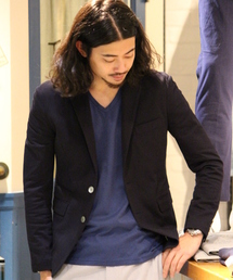 417 EDIFICE | ◇COOL MAX / クールマックス : サーフニット2ボタンジャケット DEL.2(テーラードジャケット)