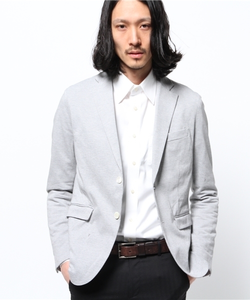 417 EDIFICE（フォーワンセブンエディフィス）の「◇COOL MAX / クールマックス : サーフニット2ボタンジャケット DEL.2（テーラードジャケット・メンズ・ブラック/グレー/コバルトブルー/チャコールグレー/ネイビー・SMALL/LARGE/X-LARGE/MEDIUM）」の11枚目の写真