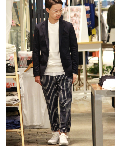 417 EDIFICE（フォーワンセブンエディフィス）の「◇COOL MAX / クールマックス : サーフニット2ボタンジャケット DEL.2（テーラードジャケット・メンズ・ブラック/グレー/コバルトブルー/チャコールグレー/ネイビー・SMALL/LARGE/X-LARGE/MEDIUM）」の21枚目の写真