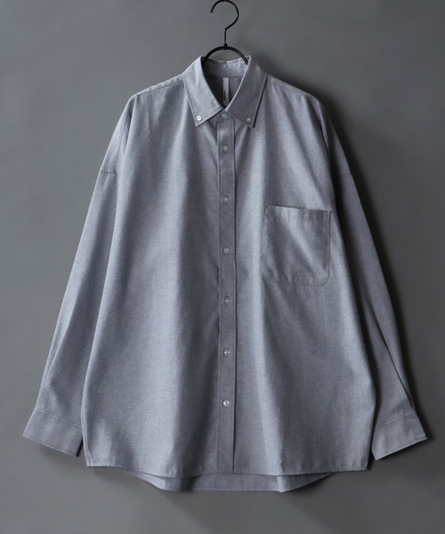 SITRY(シトリー)の「Oversize Drop shoulder oxford fabric BD shirt/オーバーサイズ ドロップショルダー オックスフォード BD シャツ(シャツ/ブラウス・メンズ・ホワイト/ブラック/サックスブルー/イエロー/ネイビー/グレー・M/L/XL)」の1枚目の写真