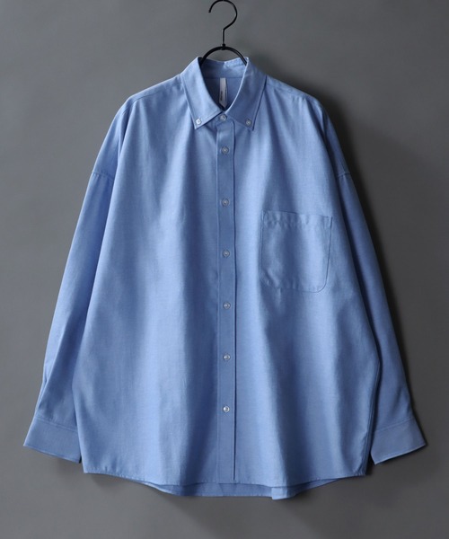 SITRY(シトリー)の「Oversize Drop shoulder oxford fabric BD shirt/オーバーサイズ ドロップショルダー オックスフォード BD シャツ(シャツ/ブラウス・メンズ・ホワイト/ブラック/サックスブルー/イエロー/ネイビー/グレー・M/L/XL)」の6枚目の写真