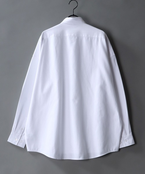 SITRY(シトリー)の「Oversize Drop shoulder oxford fabric BD shirt/オーバーサイズ ドロップショルダー オックスフォード BD シャツ(シャツ/ブラウス・メンズ・ホワイト/ブラック/サックスブルー/イエロー/ネイビー/グレー・M/L/XL)」の11枚目の写真