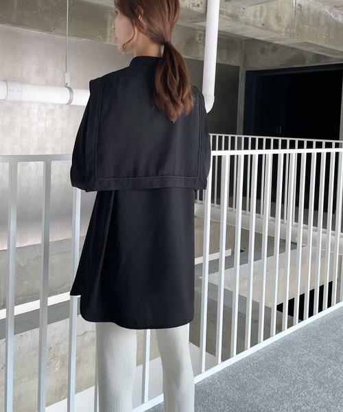 classicalelf（クラシカルエルフ）の「1枚でレディ映え。配色パイピングスクエアカラータックブラウス（シャツ/ブラウス・レディース・ライトベージュ/アイボリー/オレンジ/ブラック・SMALL/MEDIUM/LARGE/X-LARGE）」の13枚目の写真