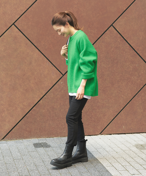 FRAMeWORK（フレームワーク）の「両畦プルオーバー（ニット/セーター・レディース・ネイビー/オレンジ/グリーン/ブラウン系その他・FREE）」の19枚目の写真