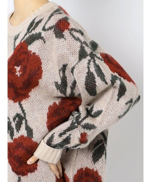 jouetie（ジュエティ）の「パターンジャカードニット（ニット/セーター・レディース・ブラック/パープル/ブルー/アイボリー・MEDIUM）」の18枚目の写真