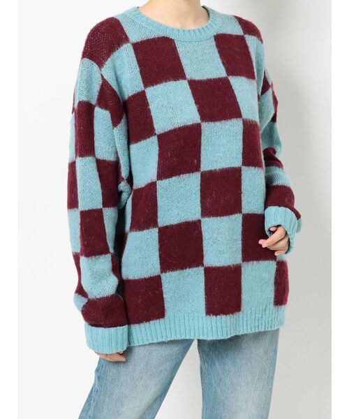 jouetie（ジュエティ）の「パターンジャカードニット（ニット/セーター・レディース・ブラック/パープル/ブルー/アイボリー・MEDIUM）」の9枚目の写真