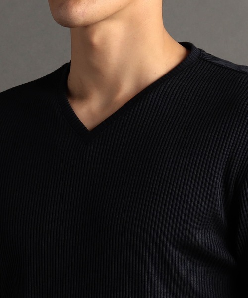 MONSIEUR NICOLE（ムッシュニコル）の「ブライトテレコ Vネックカットソー（Tシャツ/カットソー・メンズ・ホワイト/ライトグレー/ブラック/ブルー・MEDIUM/LARGE/X-LARGE）」の11枚目の写真