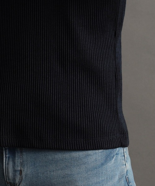 MONSIEUR NICOLE（ムッシュニコル）の「ブライトテレコ Vネックカットソー（Tシャツ/カットソー・メンズ・ホワイト/ライトグレー/ブラック/ブルー・MEDIUM/LARGE/X-LARGE）」の9枚目の写真