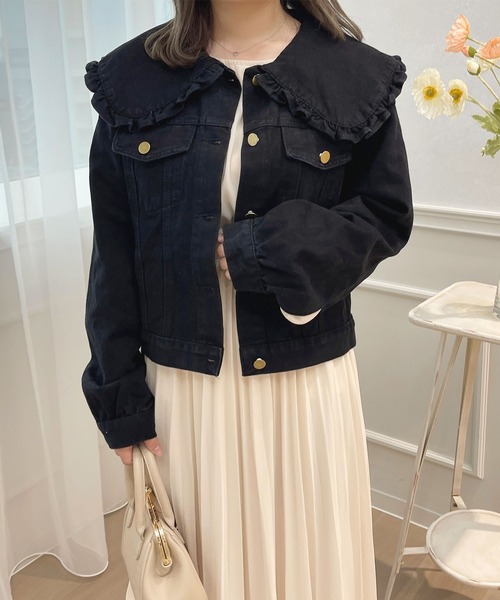 セール】フリル襟Gジャン【ZOZOTOWN限定アイテム】（デニム