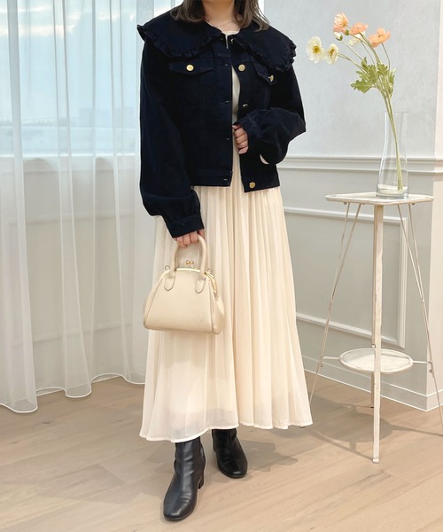 セール】フリル襟Gジャン【ZOZOTOWN限定アイテム】（デニムジャケット