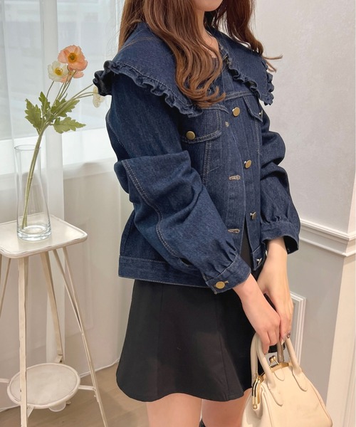 セール】フリル襟Gジャン【ZOZOTOWN限定アイテム】（デニムジャケット