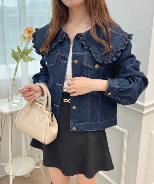 セール】フリル襟Gジャン【ZOZOTOWN限定アイテム】（デニムジャケット