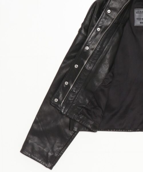 ALLSAINTS（オールセインツ）の「RYDER LEATHER JACKET | RYDER レザー ジャケット（その他アウター・レディース・ブラック・6/8/4/2/10）」の3枚目の写真