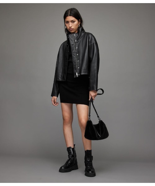 ALLSAINTS（オールセインツ）の「RYDER LEATHER JACKET | RYDER レザー ジャケット（その他アウター・レディース・ブラック・6/8/4/2/10）」の6枚目の写真