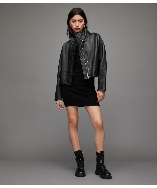 ALLSAINTS（オールセインツ）の「RYDER LEATHER JACKET | RYDER レザー ジャケット（その他アウター・レディース・ブラック・6/8/4/2/10）」の8枚目の写真